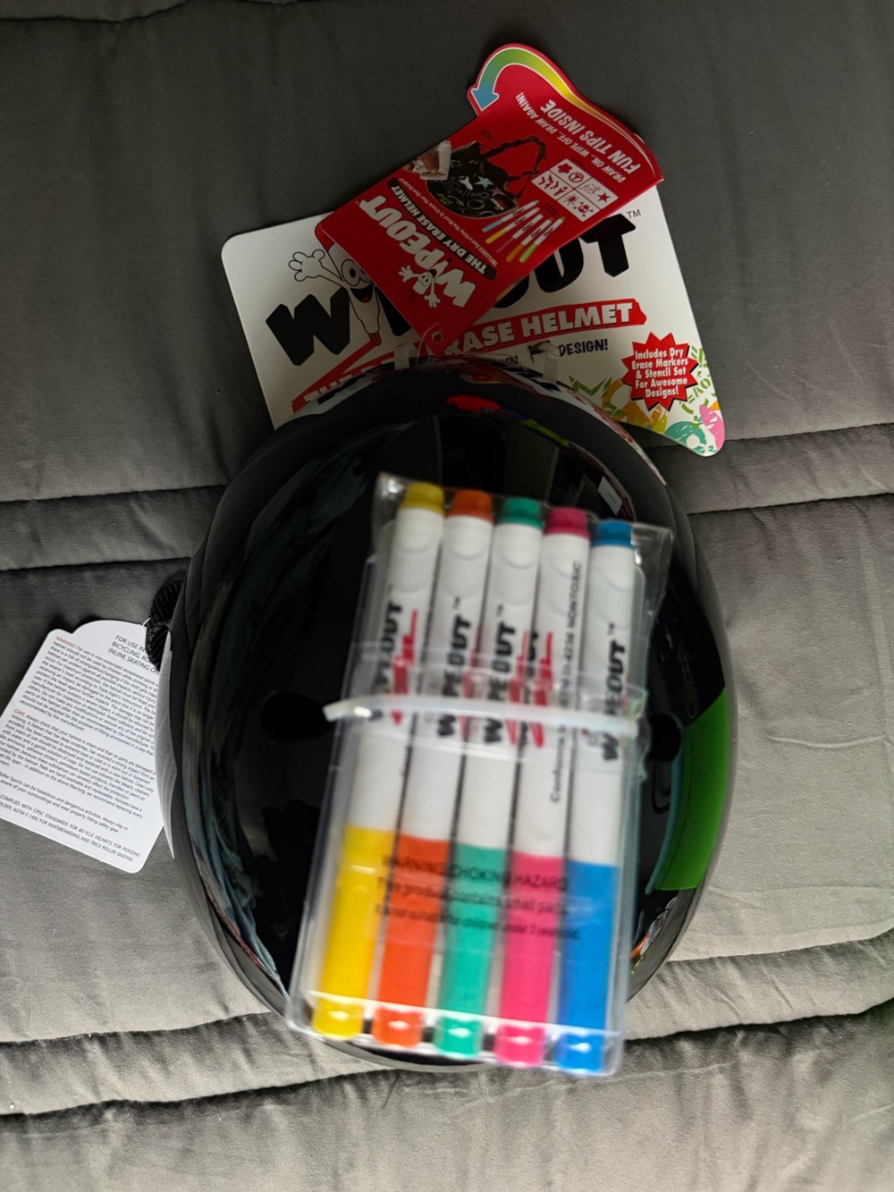 Kids wipeout dry erase helmet